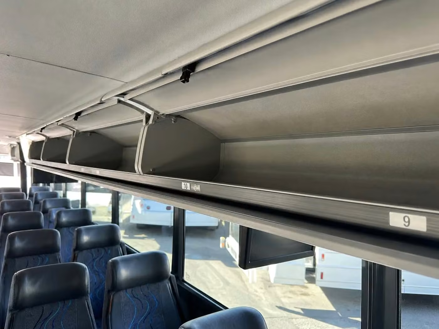 atascadero 35 passenger minibus overhead storage