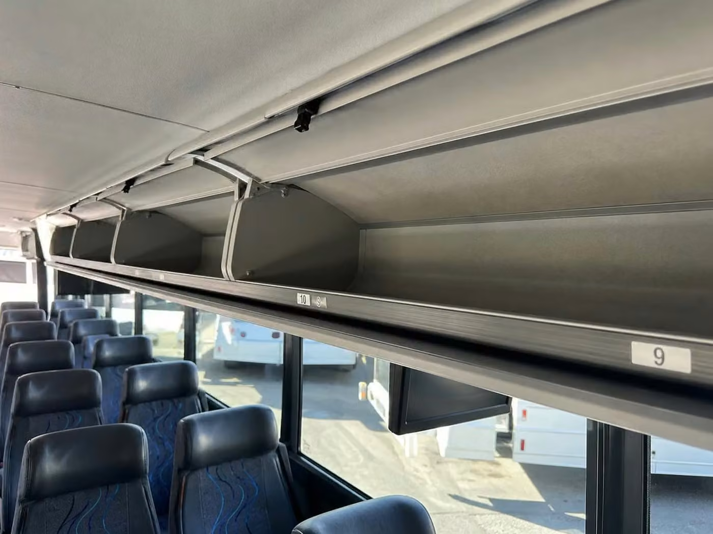 atascadero 56 passenger charter bus overhead storage